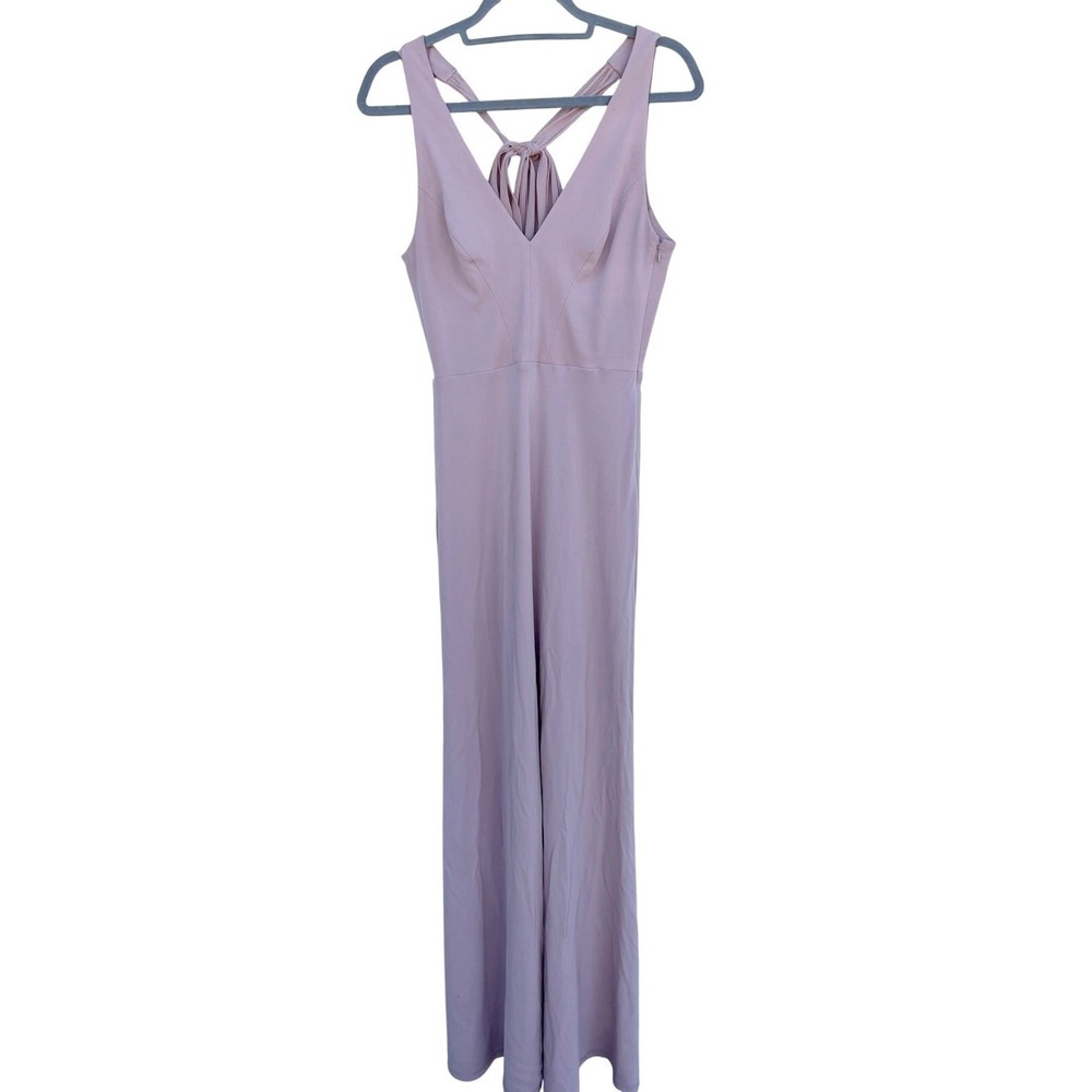 BHLDN Maxi Dress, Rose, Sheer Back Panels, Tie Back, Long, Sz 4